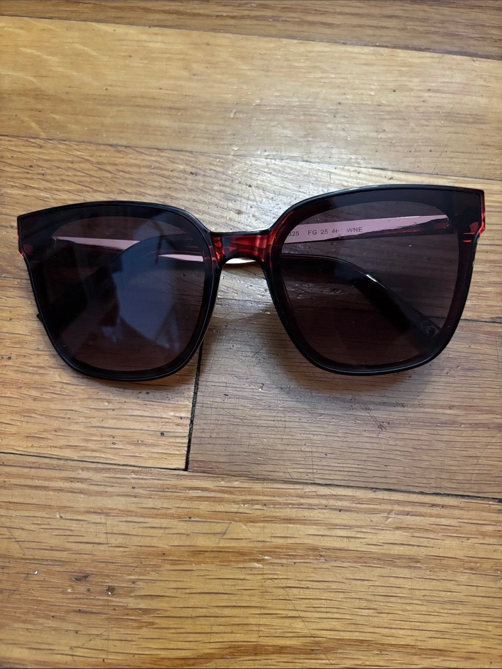 Oversized Square Women's Sunglasses in Wine Tortoise